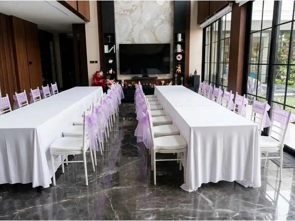 sewa meja kotak 120x80 cm